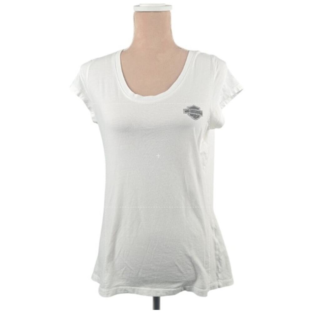Harley Davidson Women's Tee Wounded Warrior White Size Large